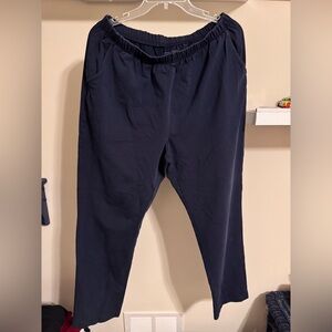 LL Bean Perfect Fit Regular Large Navy Blue Pants